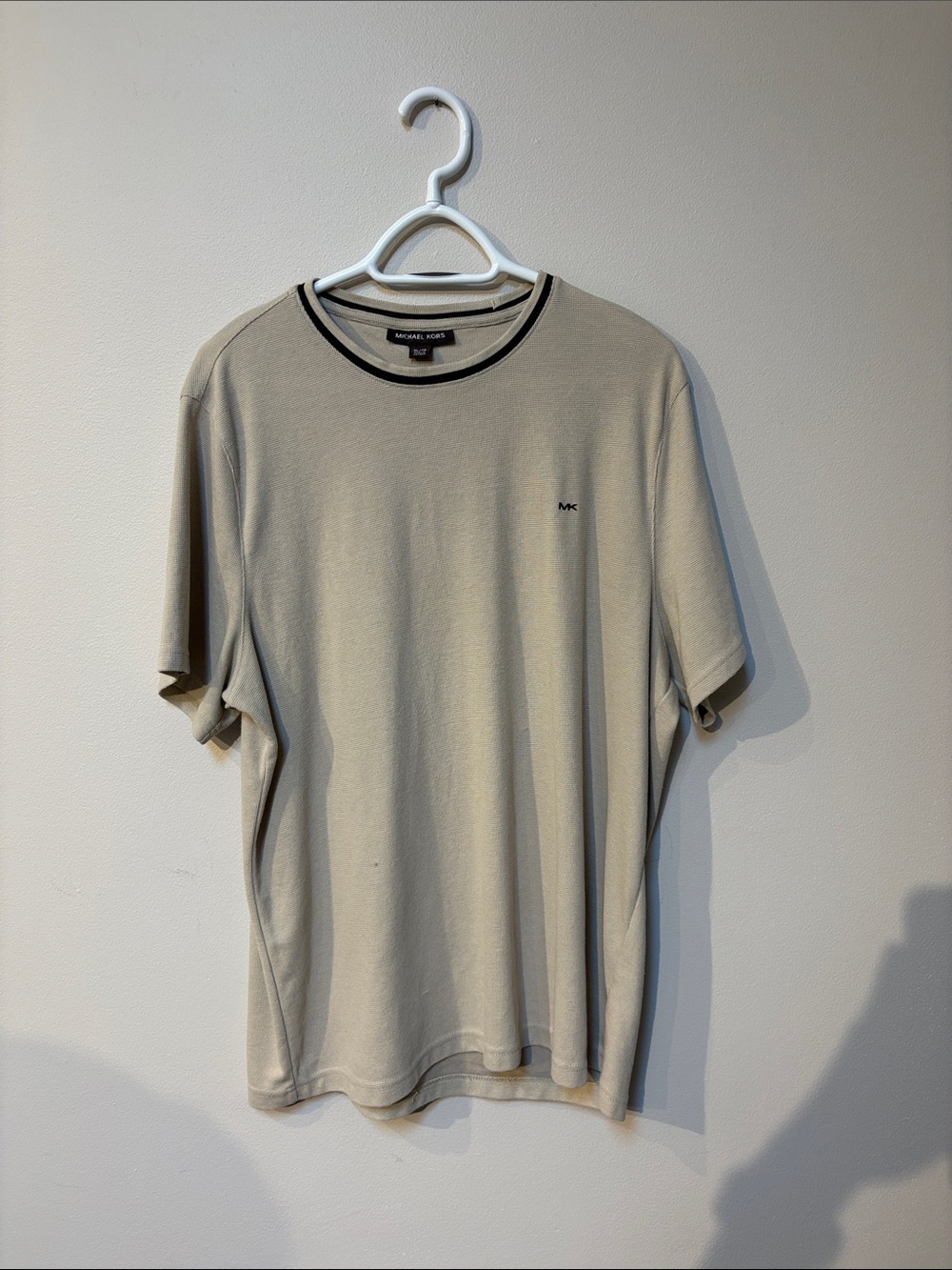 Michael Kors Men's Crew Neck Tee in Beige